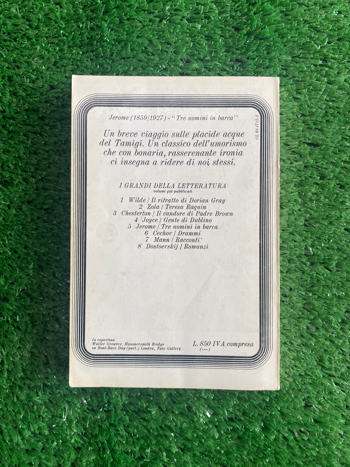 Libro - Jerome K. Jerome - Tre uomini in barca (Fabbri Editori) #L58