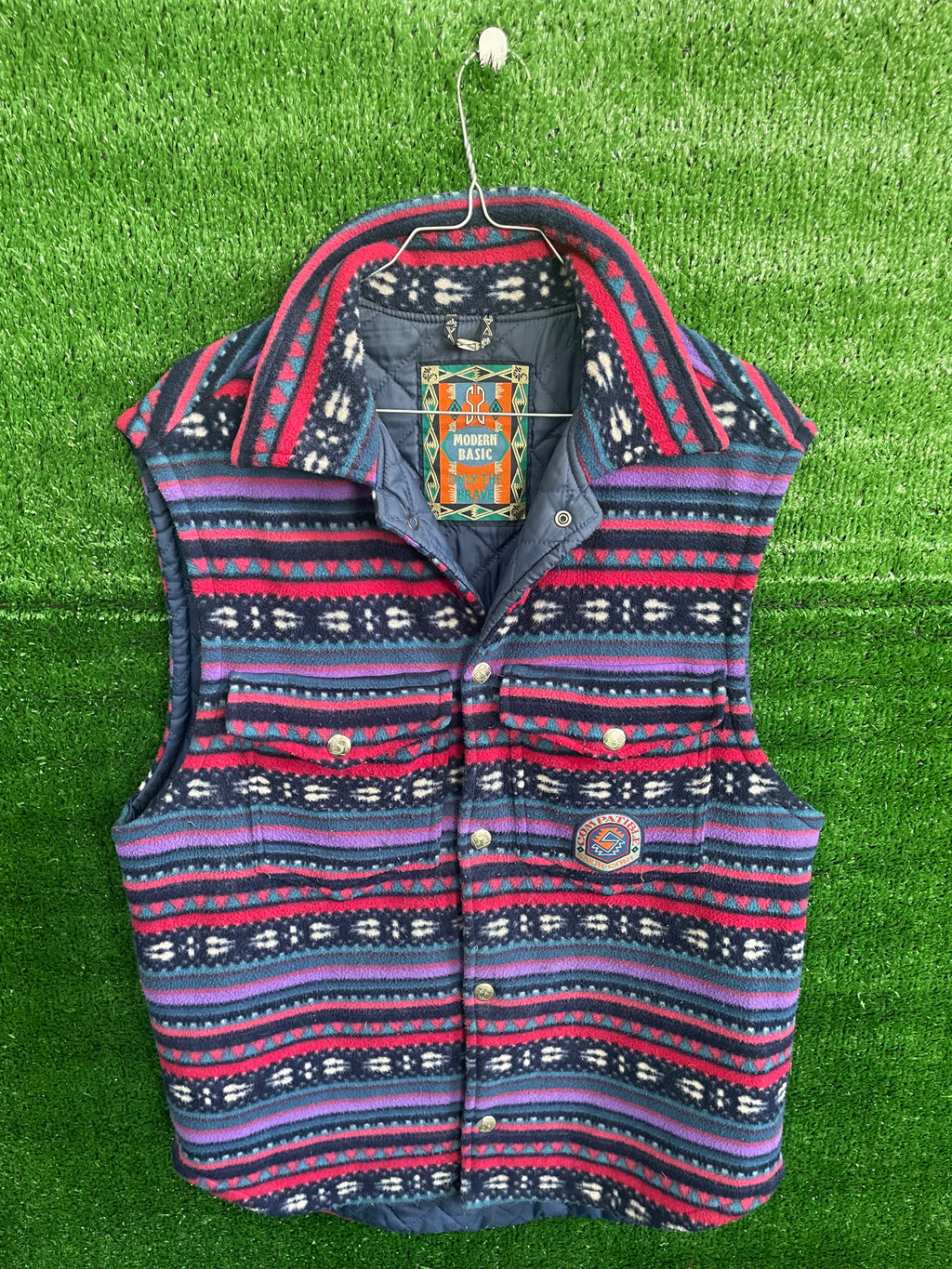 #004 Gilet smanicato vintage in pile Modern Basic