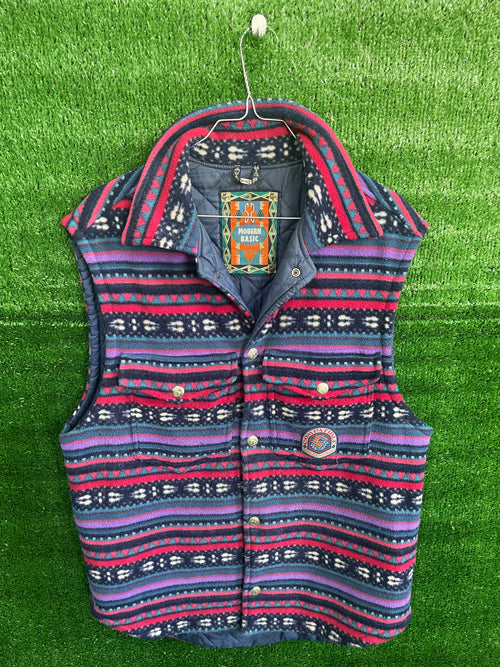 #004 Gilet smanicato vintage in pile Modern Basic