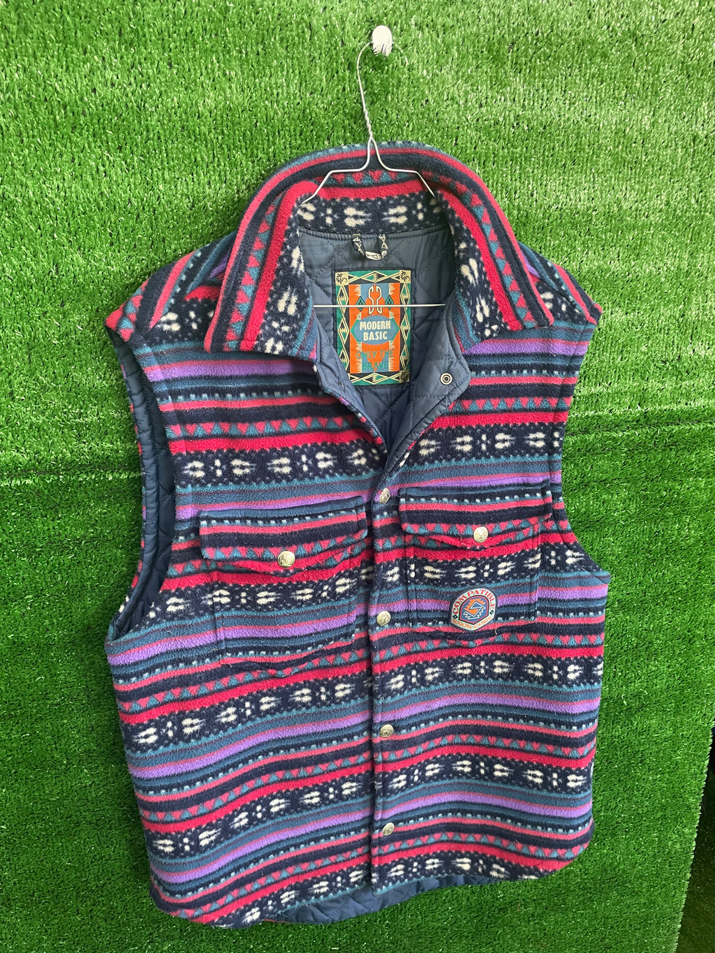 #004 Gilet smanicato vintage in pile Modern Basic