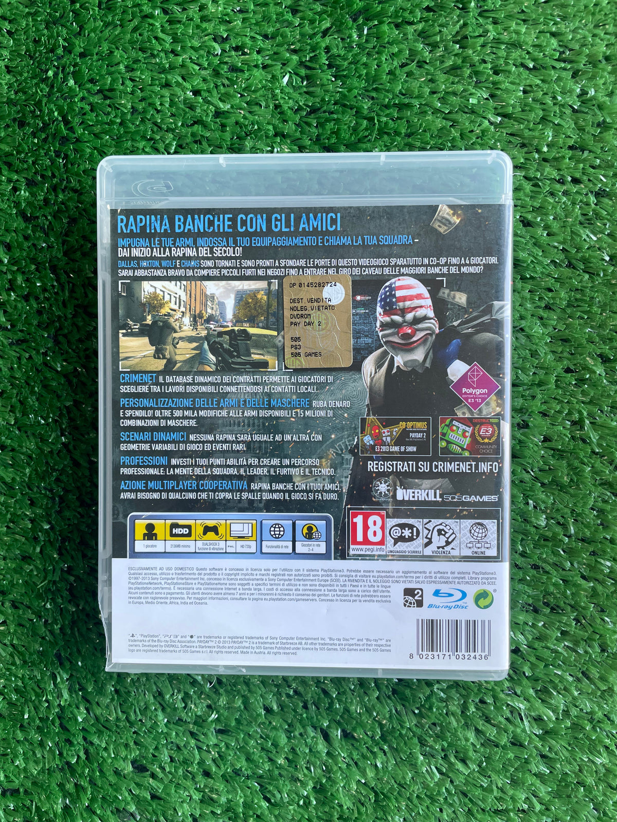 #G087 Videogioco ps3 Payday 2