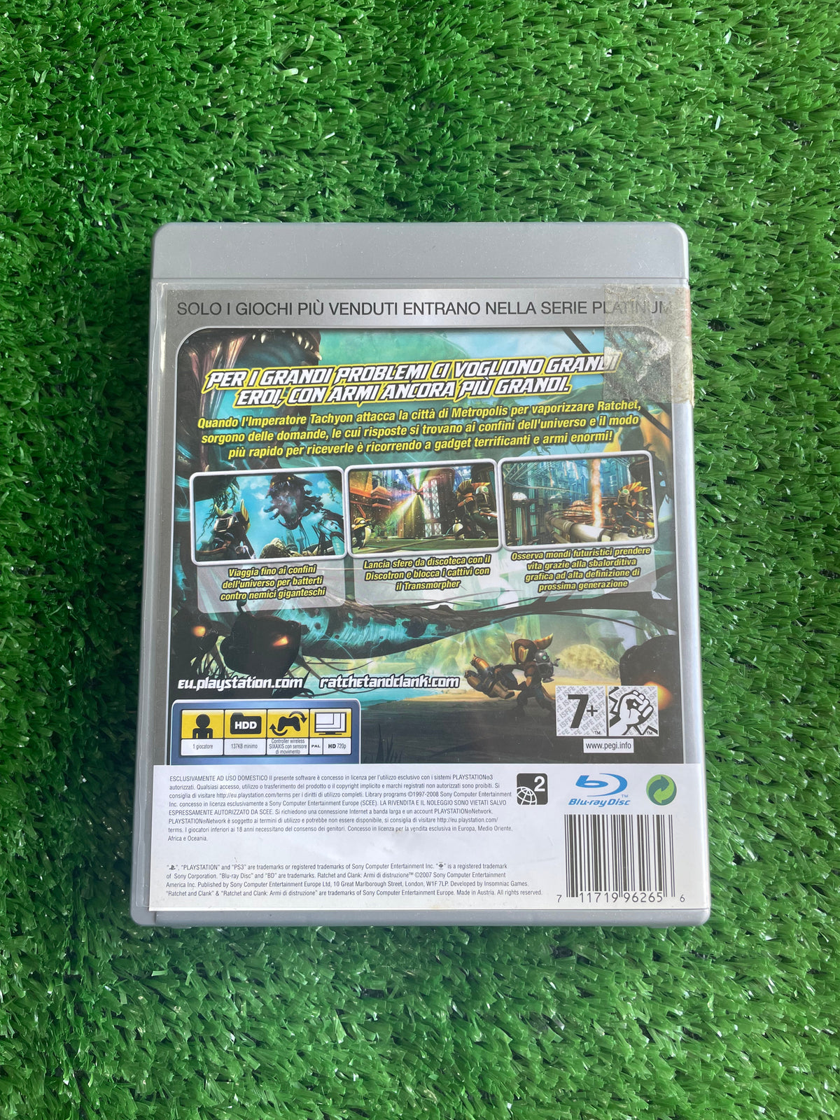 #G105 Videogioco ps3 Ratchet e Clank Armi di Distruzione Platinum