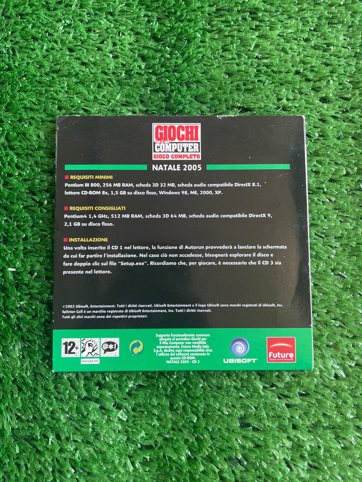 #G093 Videogioco PC CD-ROM Splinter Cell