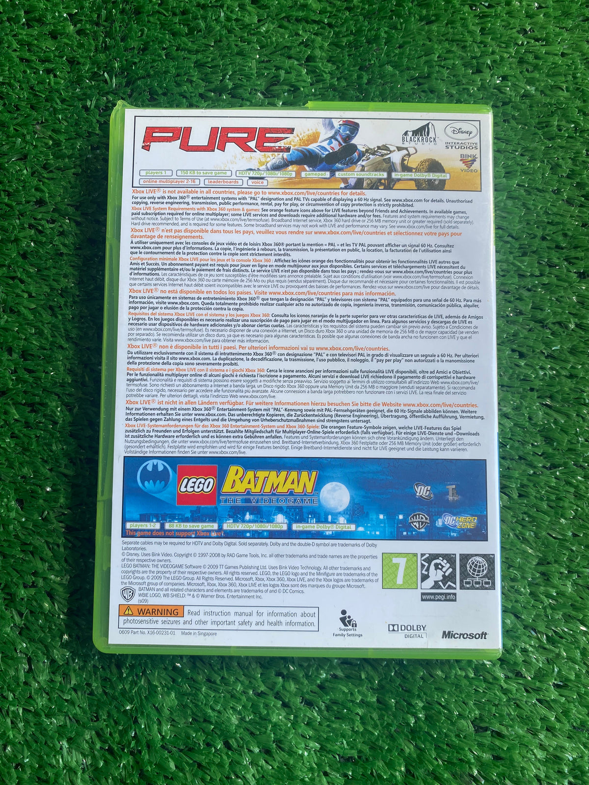#G130 Videogioco XBOX 360 Pure