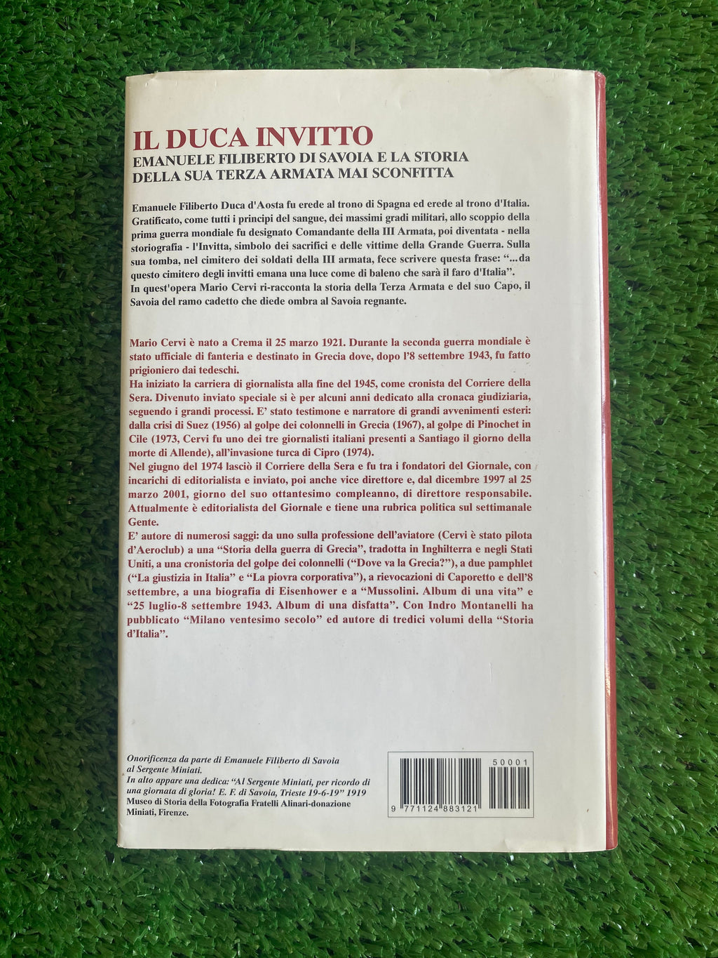 Libro - Mario Cervi - Il Duca Invitto (Emanuele Filiberto di Savoia) #L7